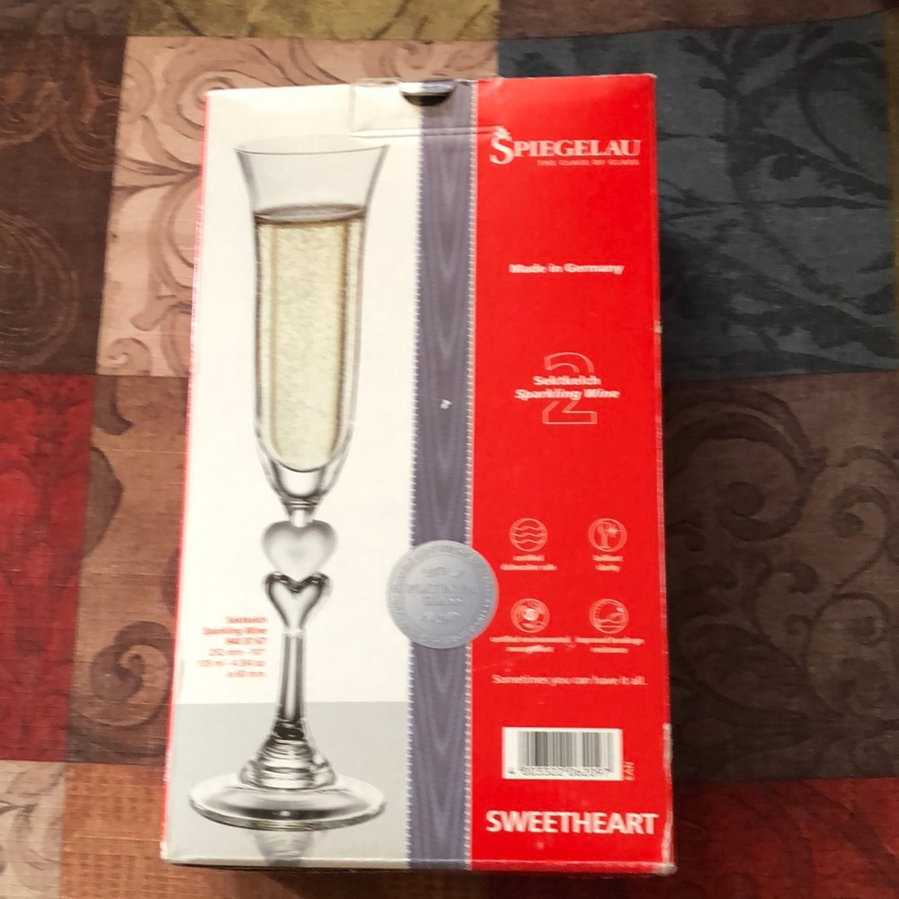 🥂BNIB🥂SET OF 2 Spiegelau Sweetheart Champagne Flutes
